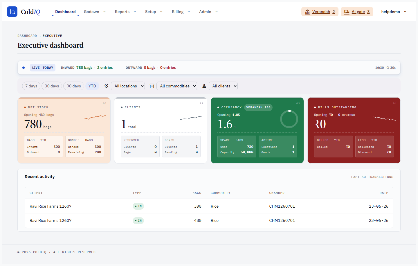 App topbar brand lockup — every tenant, on every plan, shows the ColdIQ platform lockup
